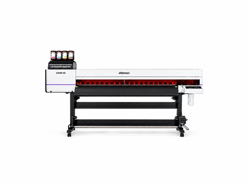 Mimaki UJV200-160 UV-LED Printer inkl. Standfuß, Medienzuführung, Netzkabel, Bedienerhandbuch und Rasterlink Software
