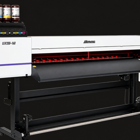 Mimaki UJV200-160 UV-LED Printer inkl. Standfuß, Medienzuführung, Netzkabel, Bedienerhandbuch und Rasterlink Software