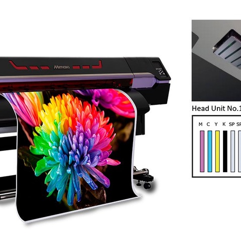 Mimaki UCJV330-160 UV-LED Print & Cut Plotter inkl. Standfuß, Medienzuführung, Netzkabel, Bedienerhandbuch und Rasterlink Software