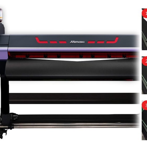 Mimaki UCJV330-160 UV-LED Print & Cut Plotter inkl. Standfuß, Medienzuführung, Netzkabel, Bedienerhandbuch und Rasterlink Software